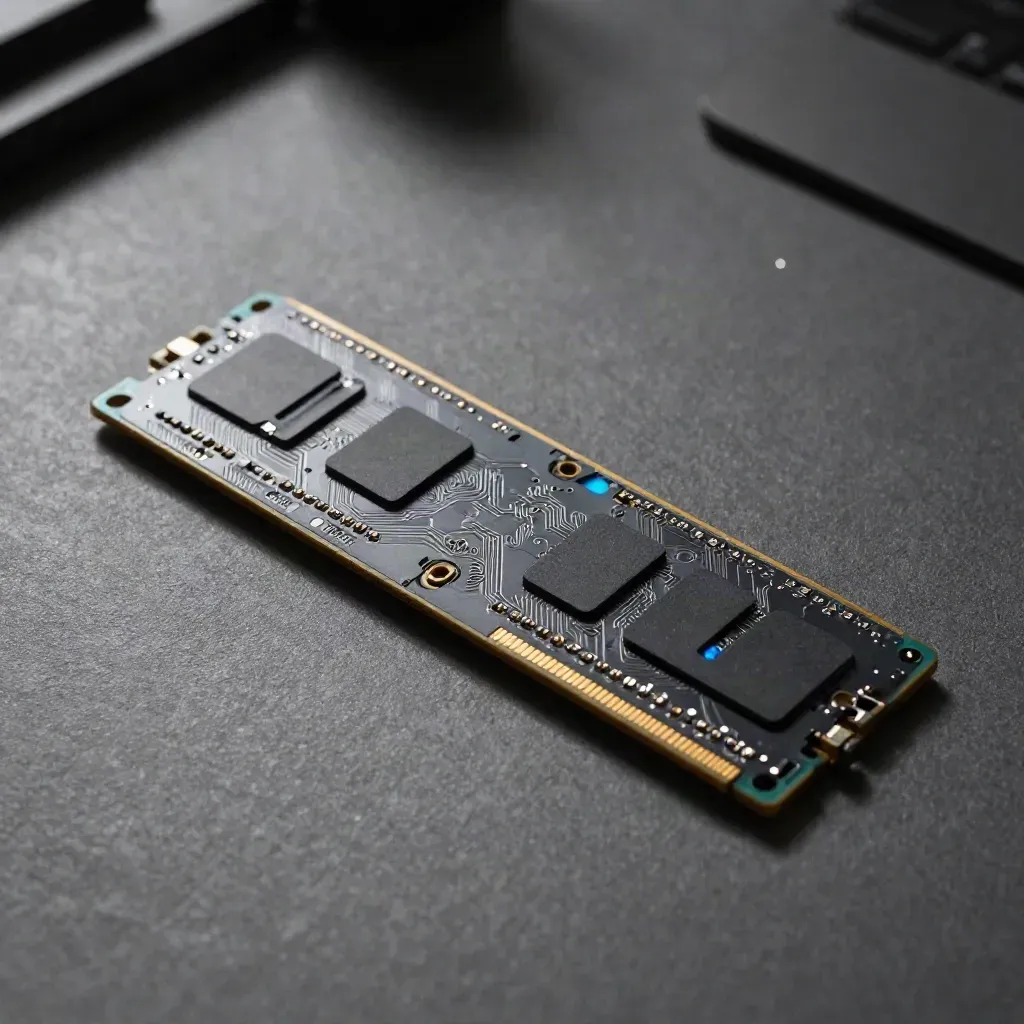 M.2-SSD, DDR-RAM, Wärmeleitpad und Schraube sauber für den Einbau angeordnet.